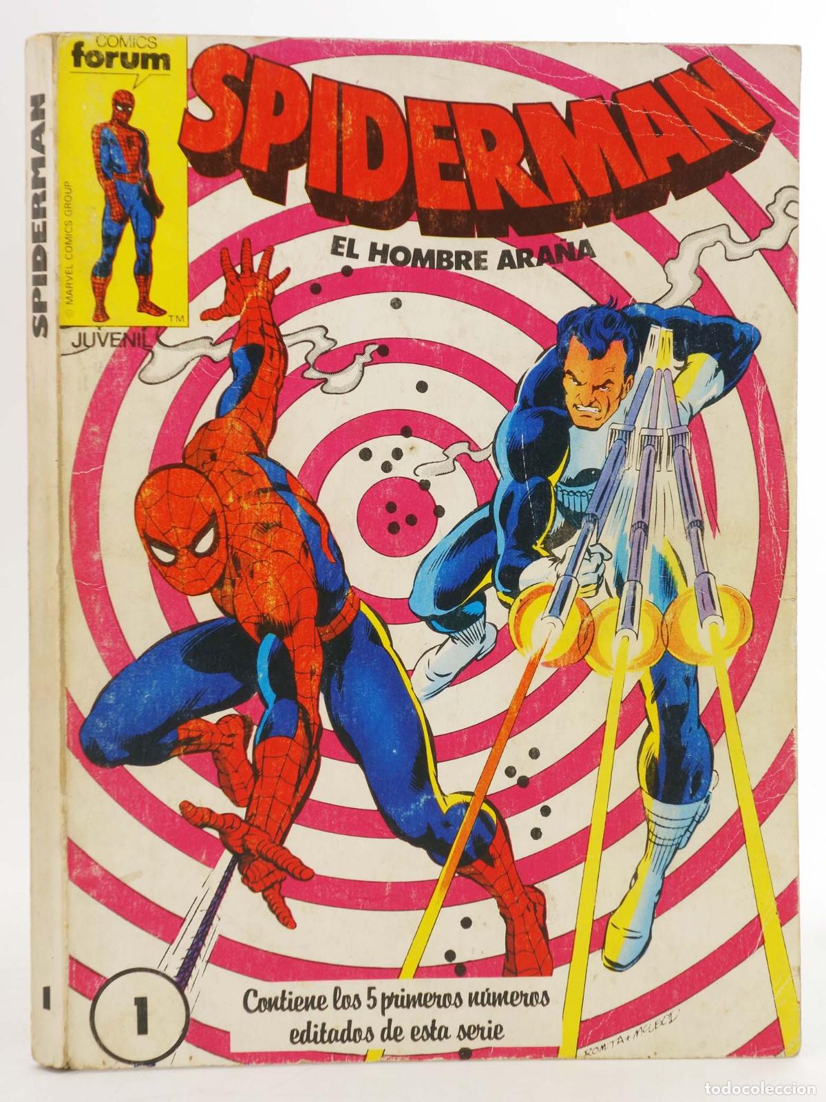 C&oacute;mics: SPIDERMAN VOL 1 1 A 5. RETAPADO (Vvaa) Forum, 1986