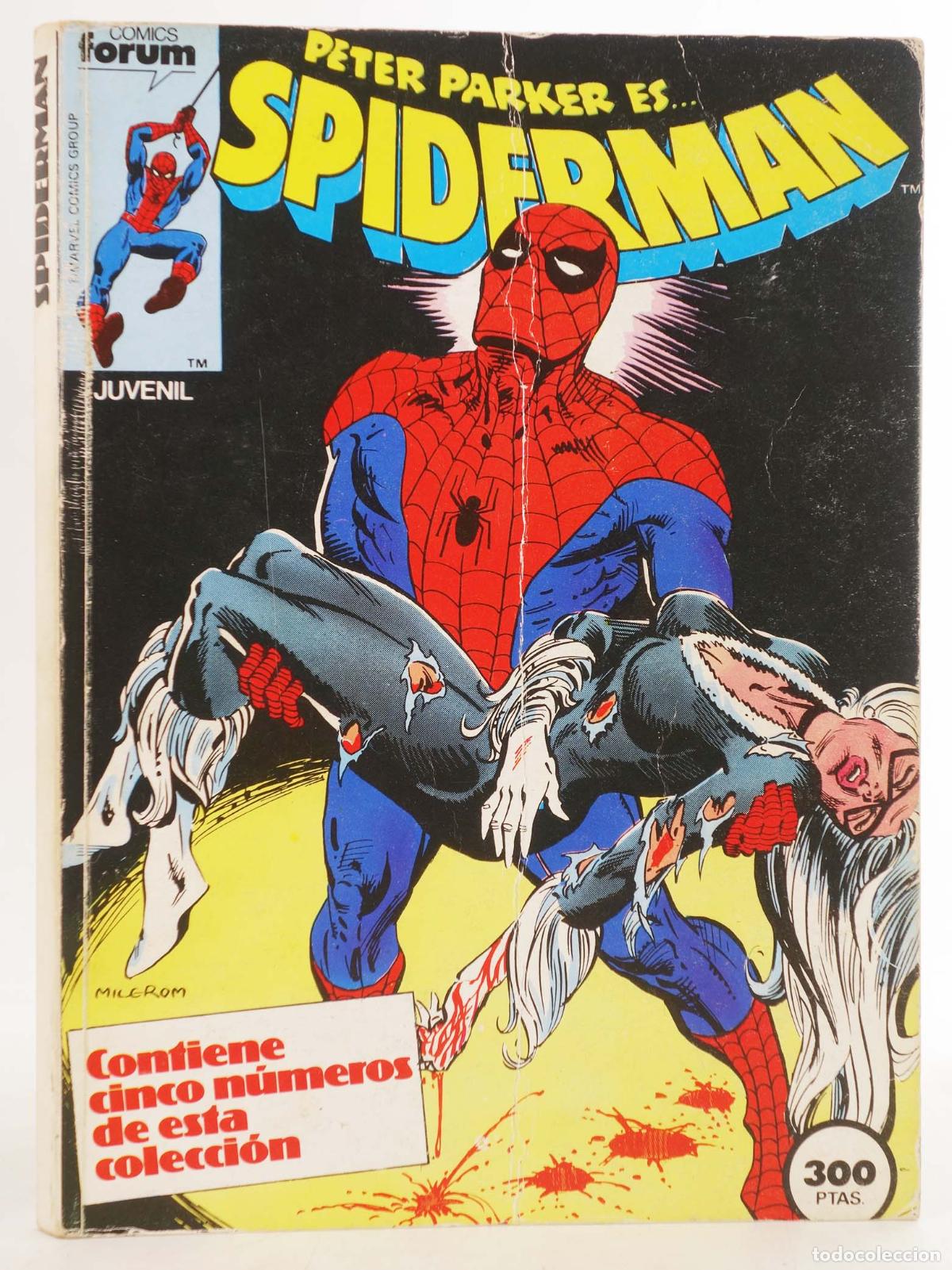 C&oacute;mics: SPIDERMAN VOL 1 51 A 55. RETAPADO (Vvaa) Forum, 1986