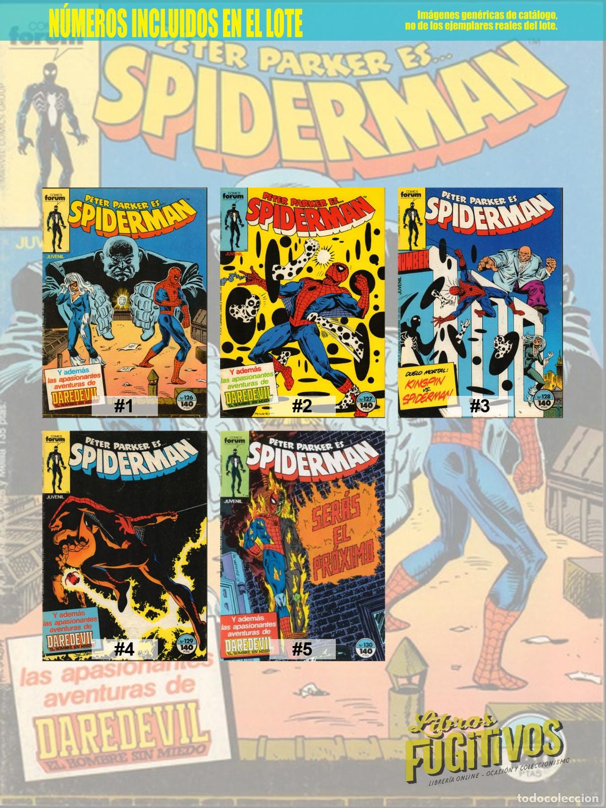 C&oacute;mics: SPIDERMAN VOL 1 126 A 130. RETAPADO (Vvaa) Forum, 1987