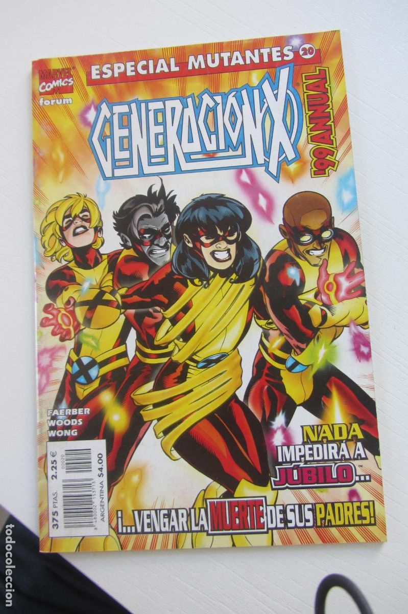 C&oacute;mics: Especial Mutantes 20: Generaci&oacute;n X anual 99, 2000 buen estado FORUM ARX80