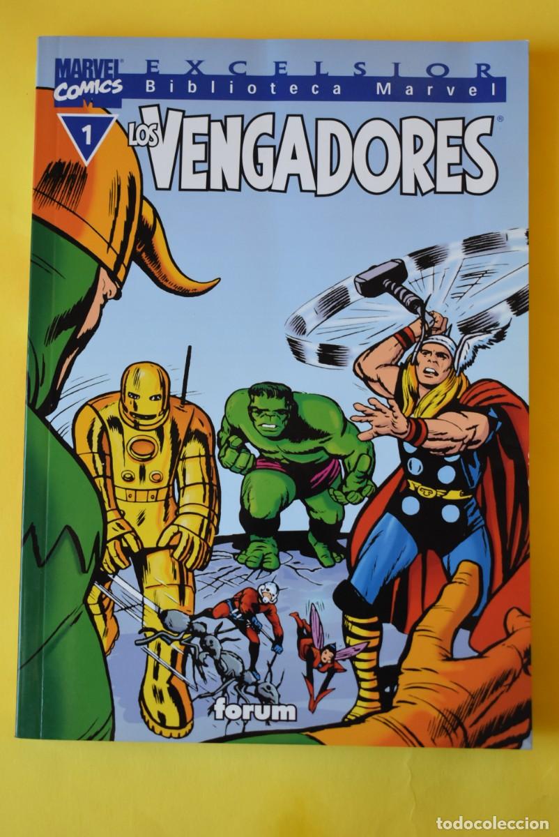 C&oacute;mics: Comic Marvel. Biblioteca Excelsior. Los Vengadores. N. &ordm; 1. Forum. Marvel Comics.