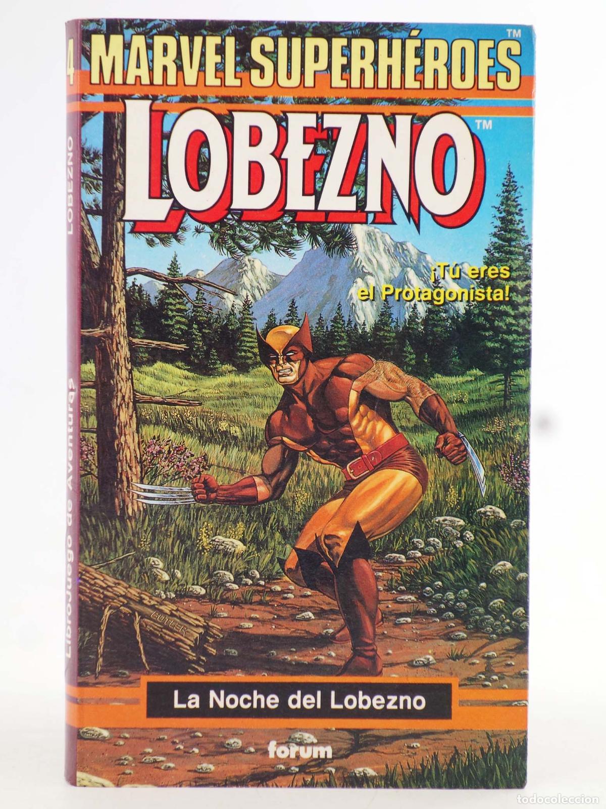 C&oacute;mics: MARVEL SUPERHEROES LIBRO JUEGO 4. LA NOCHE DEL LOBEZNO. TU ERES EL PROTAGONISTA. Forum, 1988