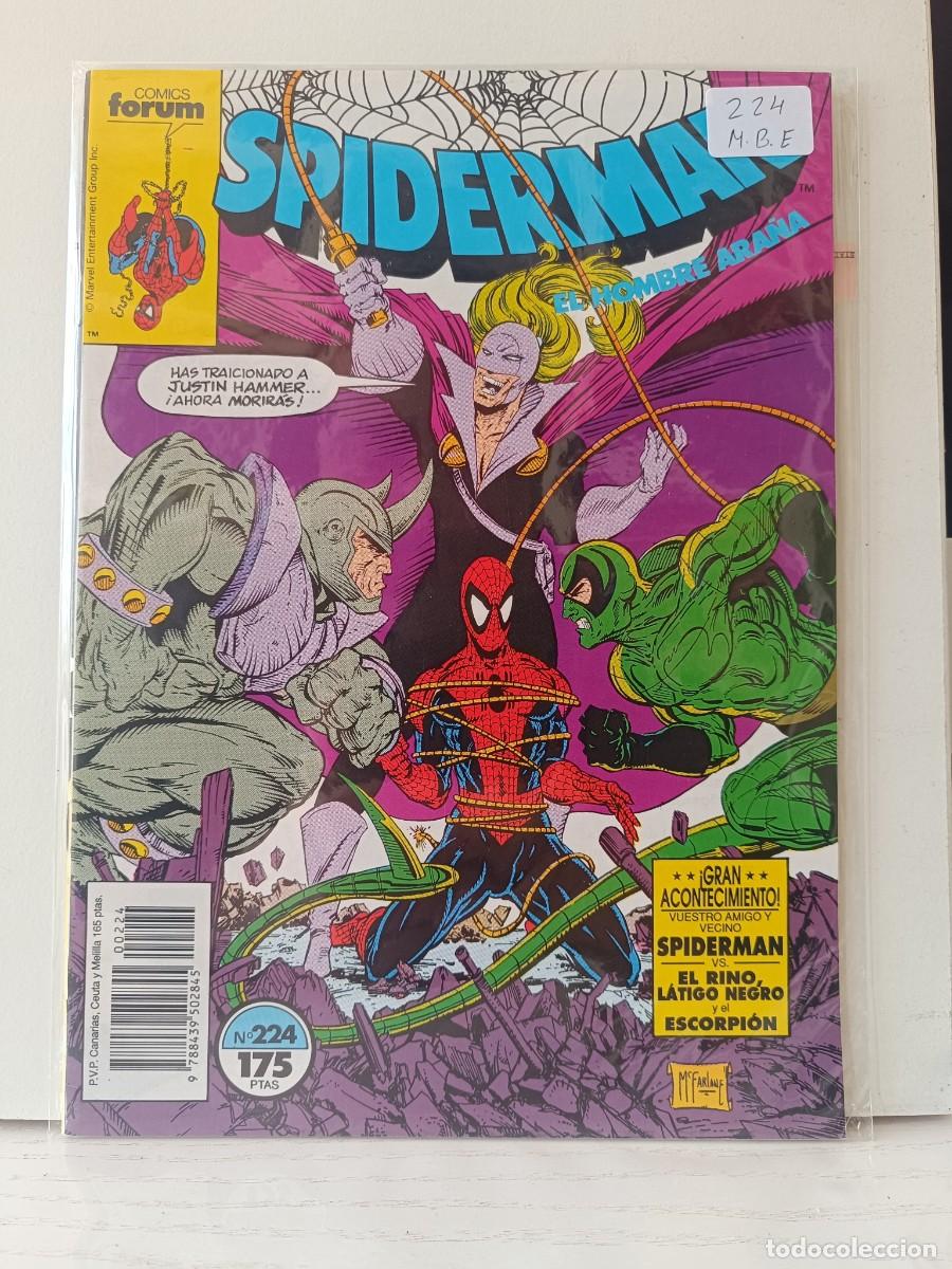 C&oacute;mics: SPIDERMAN NUMERO 224 FORUM LA PEGATINA ESTA EN LA FUNDA