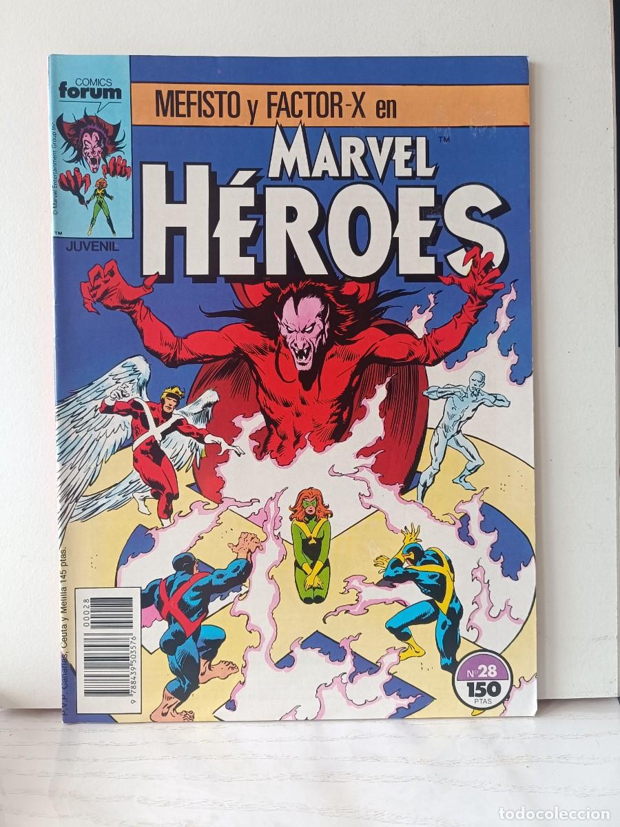 C&oacute;mics: MARVEL HEROES NUMERO 28 FORUM LA PEGATINA ESTA EN LA FUNDA