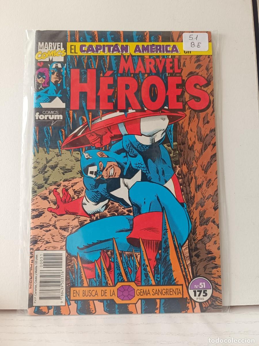 C&oacute;mics: MARVEL HEROES NUMERO 51 FORUM LA PEGATINA ESTA EN LA FUNDA