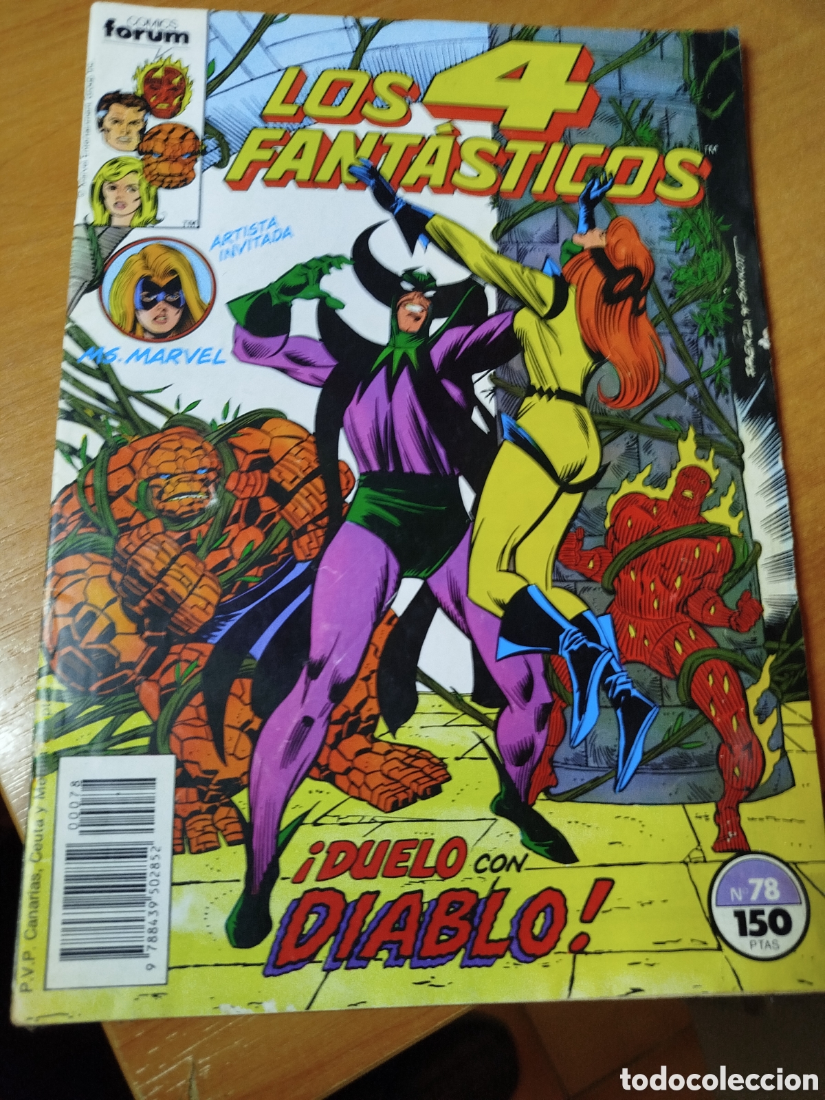 C&oacute;mics: Los 4 fant&aacute;sticos. 78. Comics f&oacute;rum. Duelo con diablo