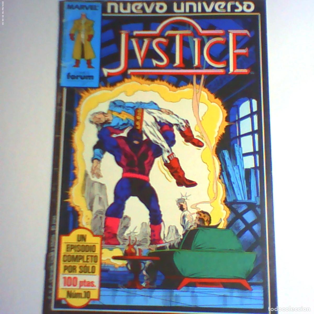 C&oacute;mics: nuevo universo n&ordm; 10 justice marvel forum 1987 (seminuevo)