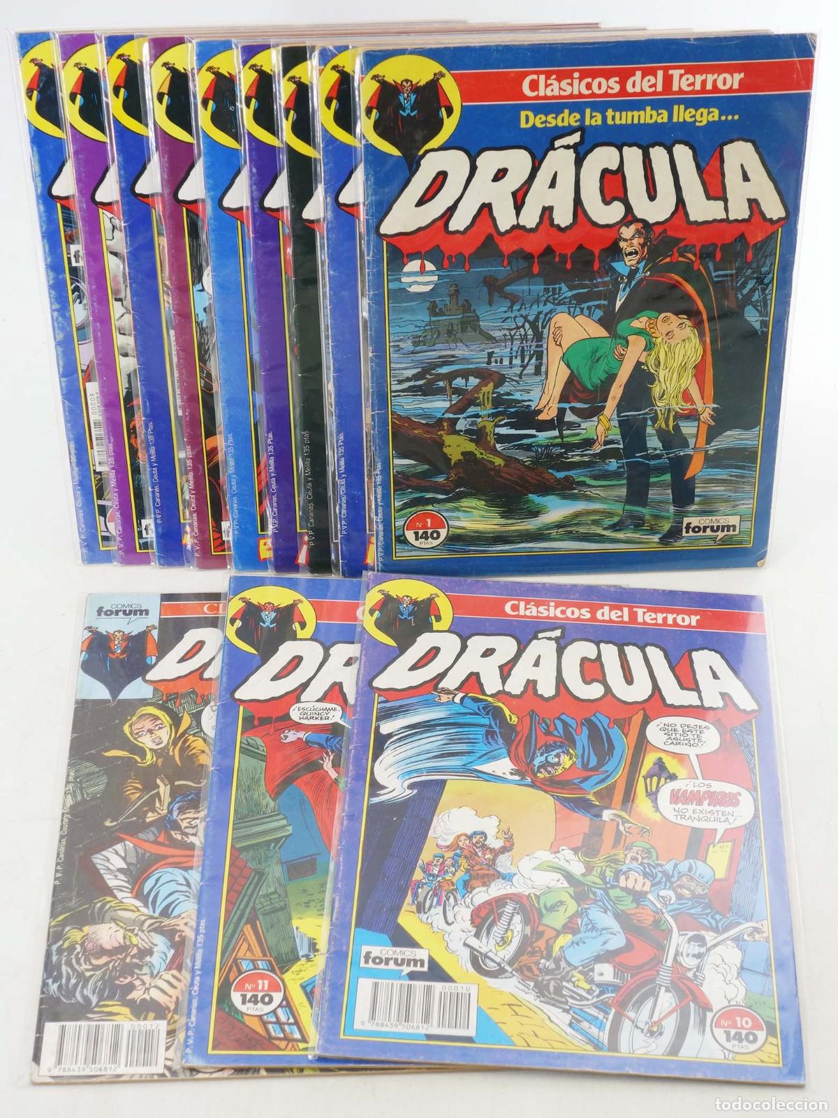 C&oacute;mics: CL&Aacute;SICOS DEL TERROR DR&Aacute;CULA 1 A 12. Forum, 1988