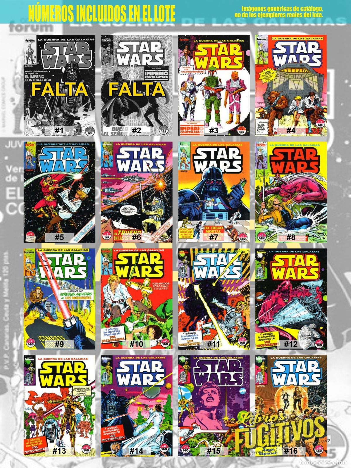 C&oacute;mics: STAR WARS 2,4 A 16. CASI COMPLETA. Forum, 1986 - Foto 3