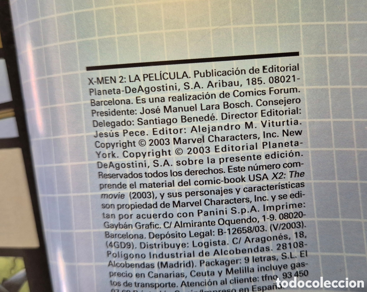 C&oacute;mics: X-Men 2 adaptaci&oacute;n oficial Marvel Forum 2003 - Foto 6