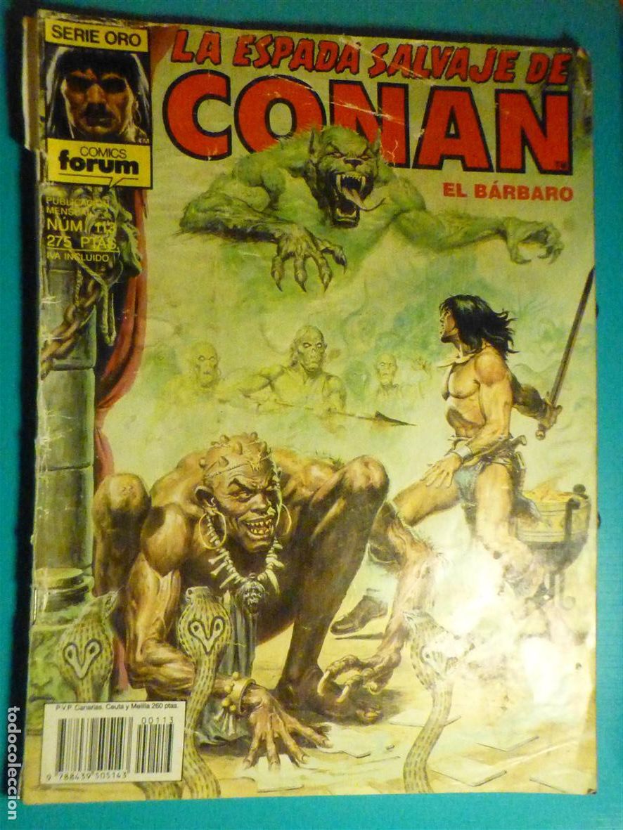 C&oacute;mics: Comic - La Espada Salvaje de Conan El B&aacute;rbaro - N&ordm; 113 - Las Tres Muertes - Comics Forum Oro