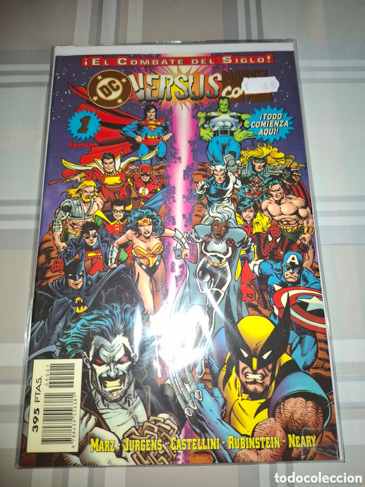 C&oacute;mics: DC versus Marvel, El combate del siglo, completa 4 volumenes, muy nueva - Foto 1