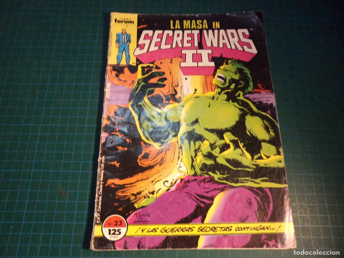 C&oacute;mics: Secret Wars. N&ordm; 23. Forum. Con se&ntilde;ales de uso