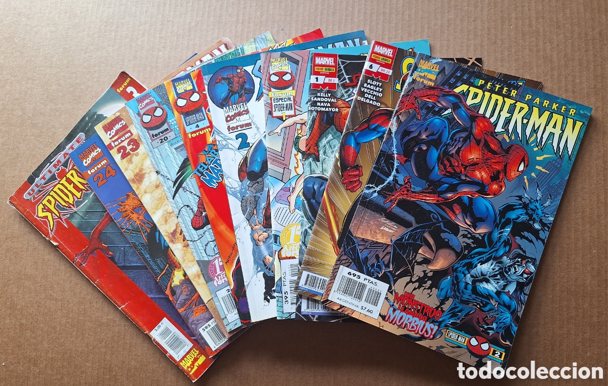 C&oacute;mics: Lote 10 C&oacute;mics Spiderman: Panini, F&oacute;rum, Especiales, Ultimate Spiderman.