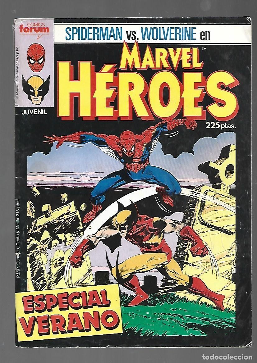 C&oacute;mics: Marvel H&eacute;roes especial verano: Spiderman VS. Wolverine, 1987, Forum, buen estado