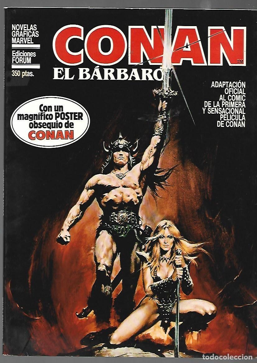C&oacute;mics: Conan el b&aacute;rbaro, adaptaci&oacute;n oficial de la pel&iacute;cula, 1985, Forum, muy buen estado