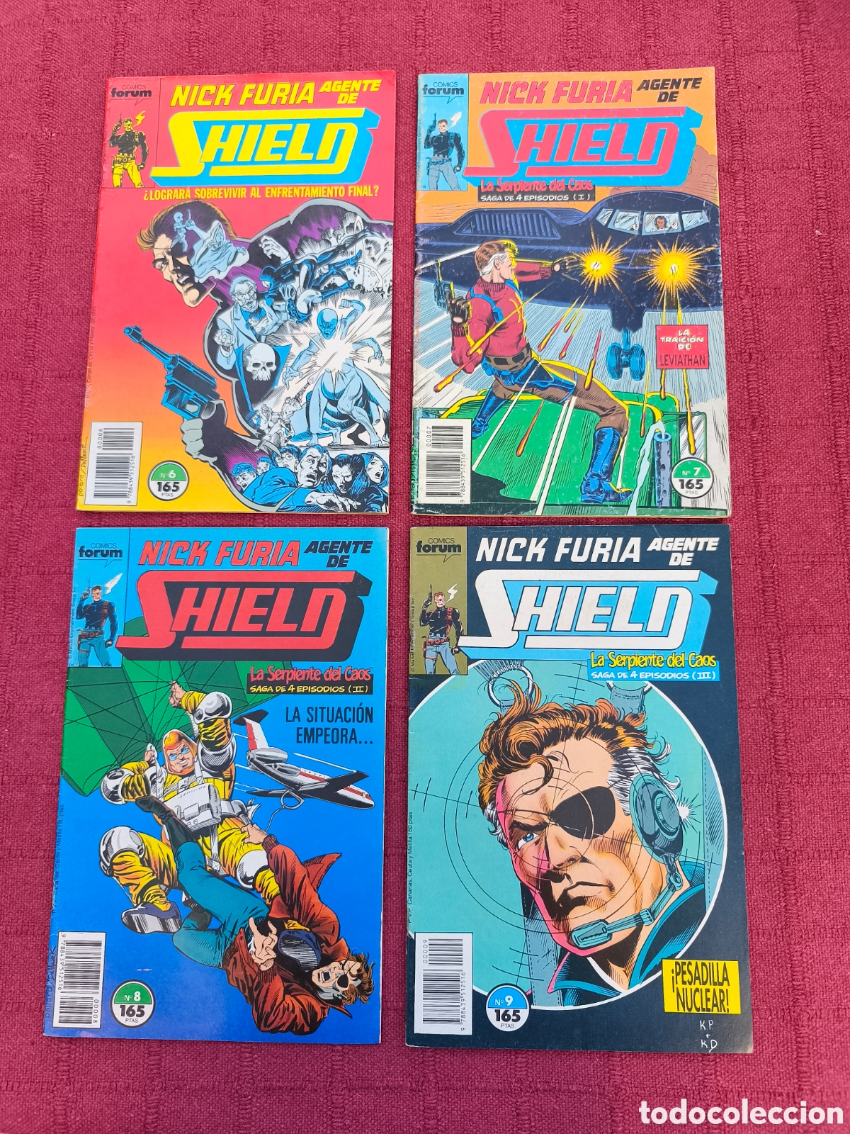 C&oacute;mics: NICK FURIA AGENTE DE SHIELD COMICS FORUM N&deg;S 6,7,8 Y 9,LA SERPIENTE DEL CAOS