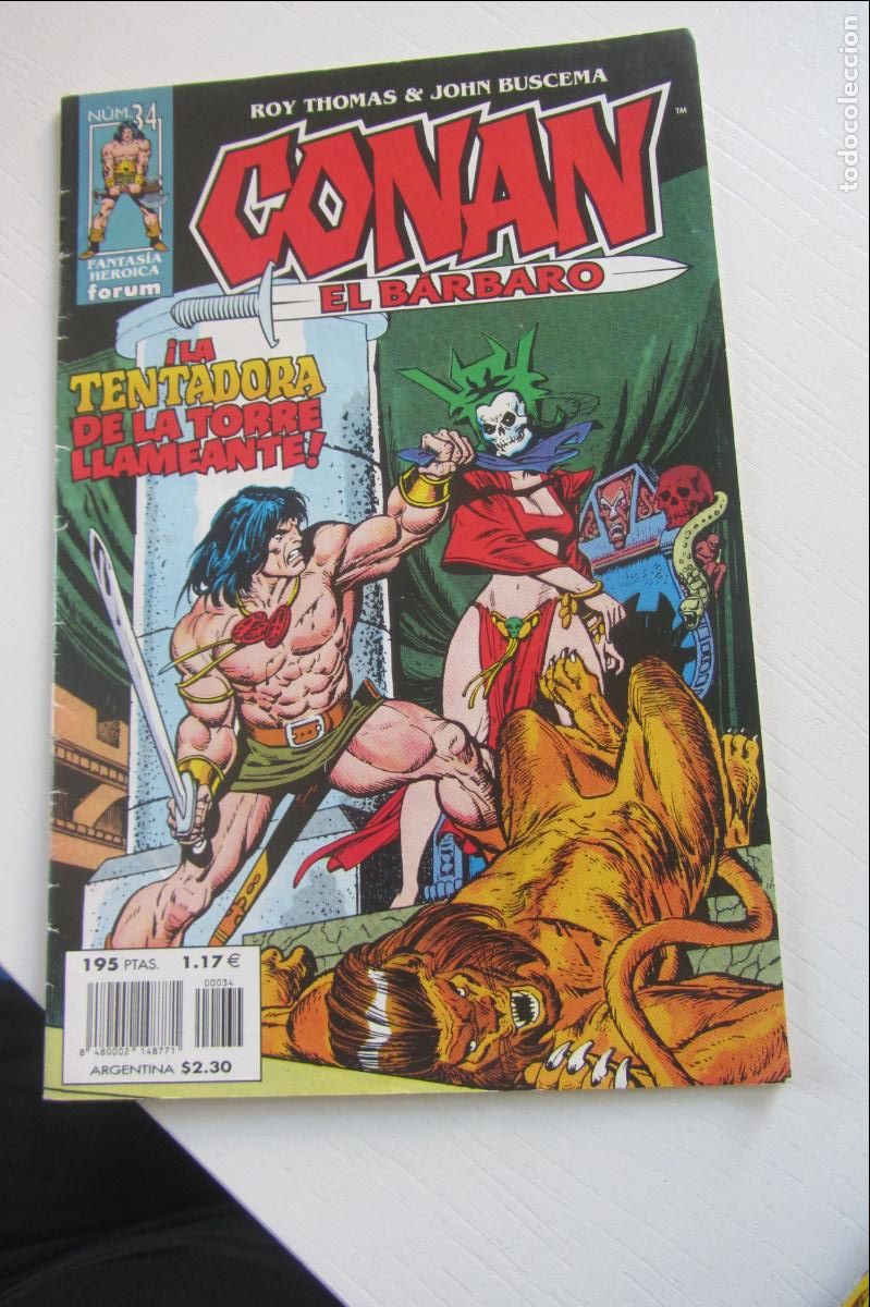 C&oacute;mics: CONAN EL BARBARO - N&ordm; 34 - ROY THOMAS -VOLUMEN 2 FORUM ARX121