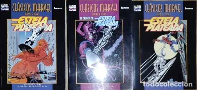 C&oacute;mics: CLASICOS BLANCO Y NEGRO. ESTELA PLATEADA LEE BUSCEMA. COMPLETA 3 TOMOS. FORUM.