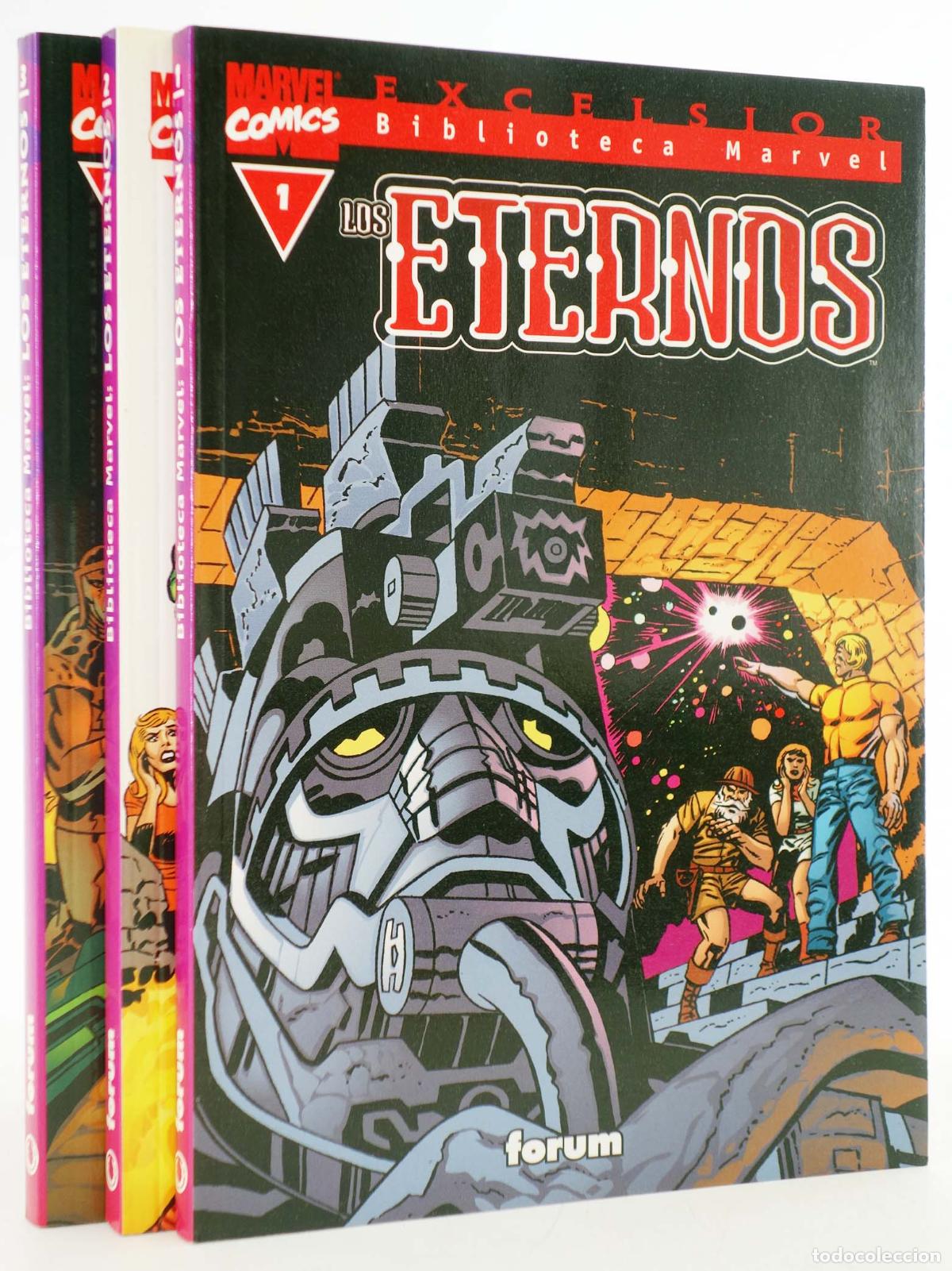 C&oacute;mics: BIBLIOTECA MARVEL EXCELSIOR: ETERNOS 1 A 3. COMPLETA. Forum, 2001