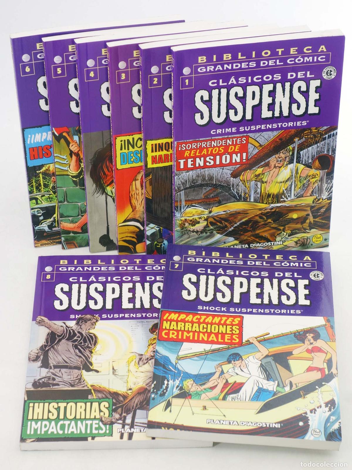C&oacute;mics: BIBLIOTECA GRANDES DEL C&Oacute;MIC EC: CL&Aacute;SICOS DEL SUSPENSE 1 A 8. COMPLETA. Forum, 2003