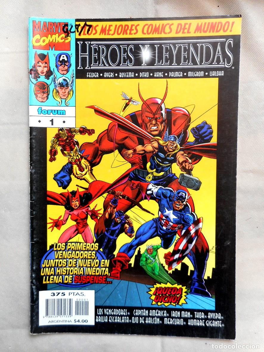 C&oacute;mics: MARVEL: H&Eacute;ROES Y LEYENDAS -LOS VENGADORES- (FORUM-JULIO 1998) VARIOS ARTISTAS
