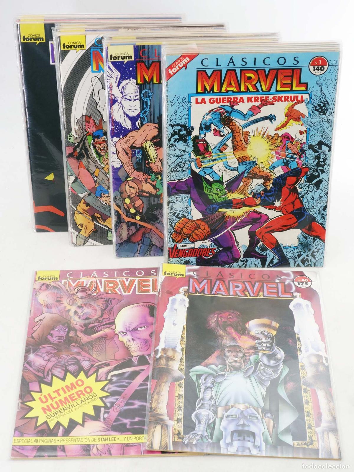 C&oacute;mics: CLASICOS MARVEL 1 A 41. COMPLETA. Forum, 1988