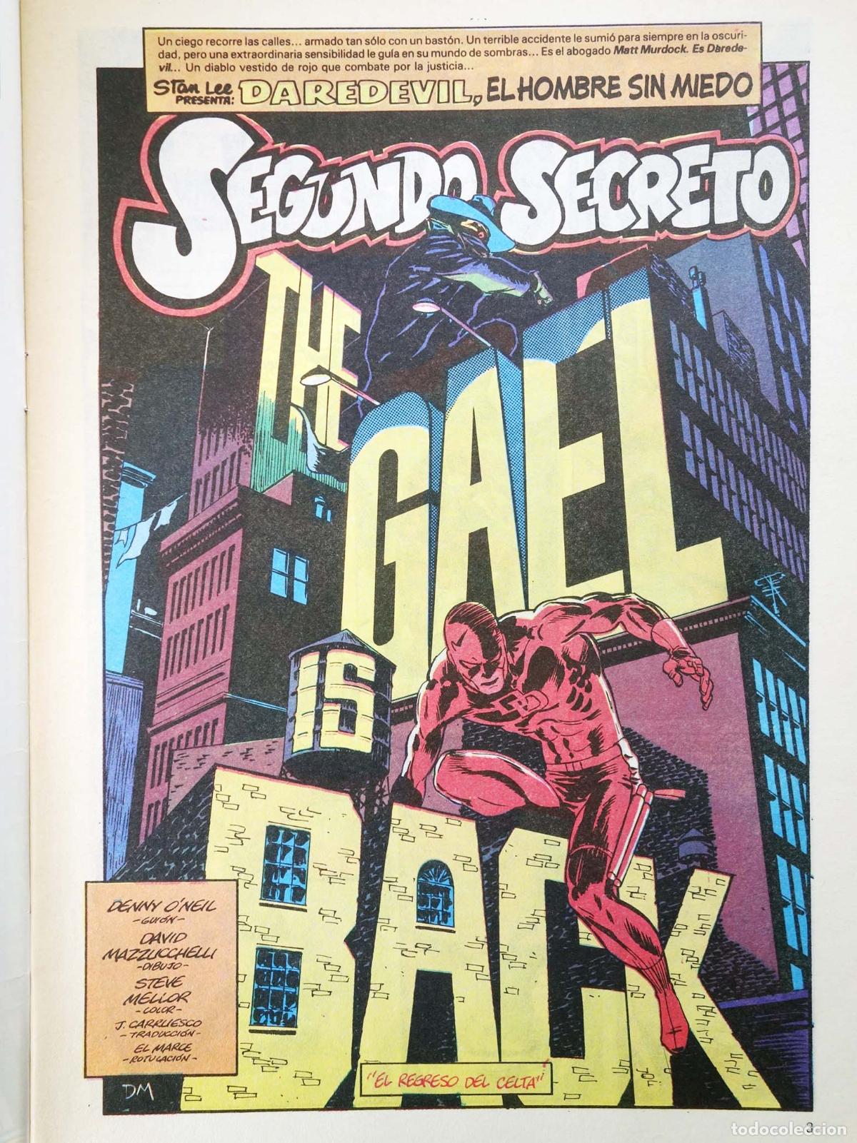 C&oacute;mics: DAREDEVIL VOL. 1 39 (Dennis ONeil/David Mazzucchelli) Forum, 1986 - Foto 3