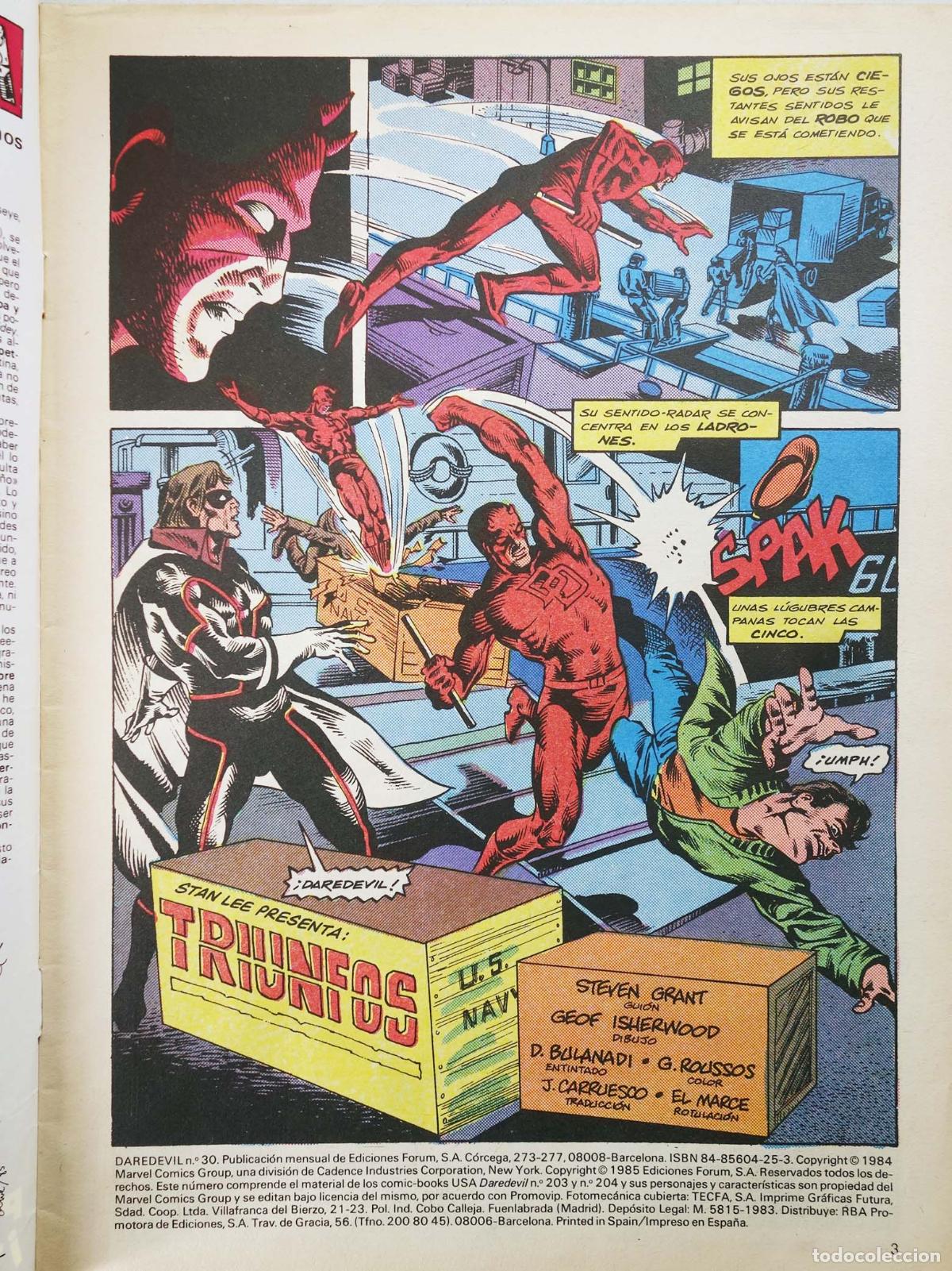 C&oacute;mics: DAREDEVIL VOL. 1 30 (Vvaa) Forum, 1985 - Foto 3