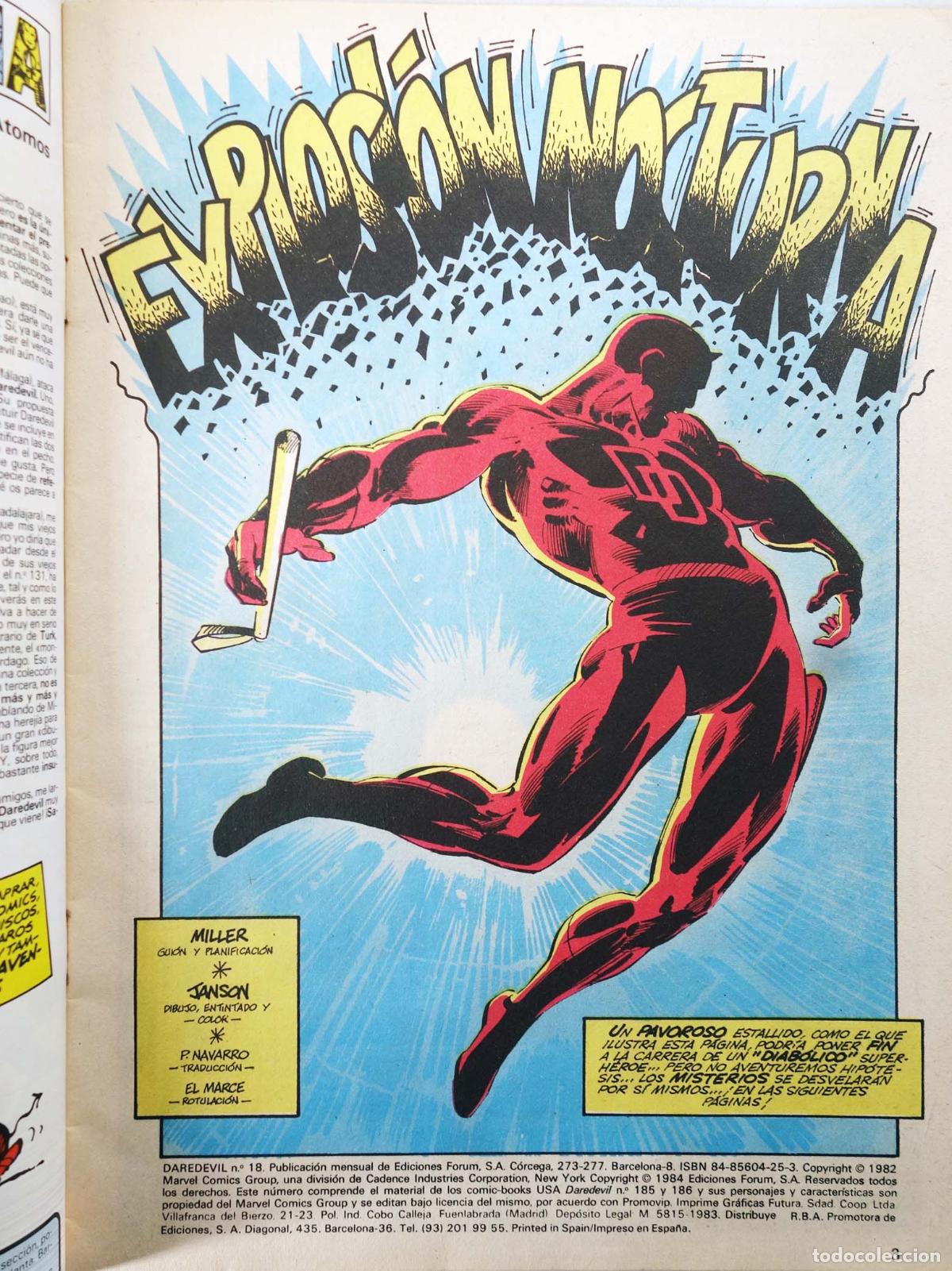 C&oacute;mics: DAREDEVIL VOL. 1 18 (Frank Miller) Forum, 1984 - Foto 3
