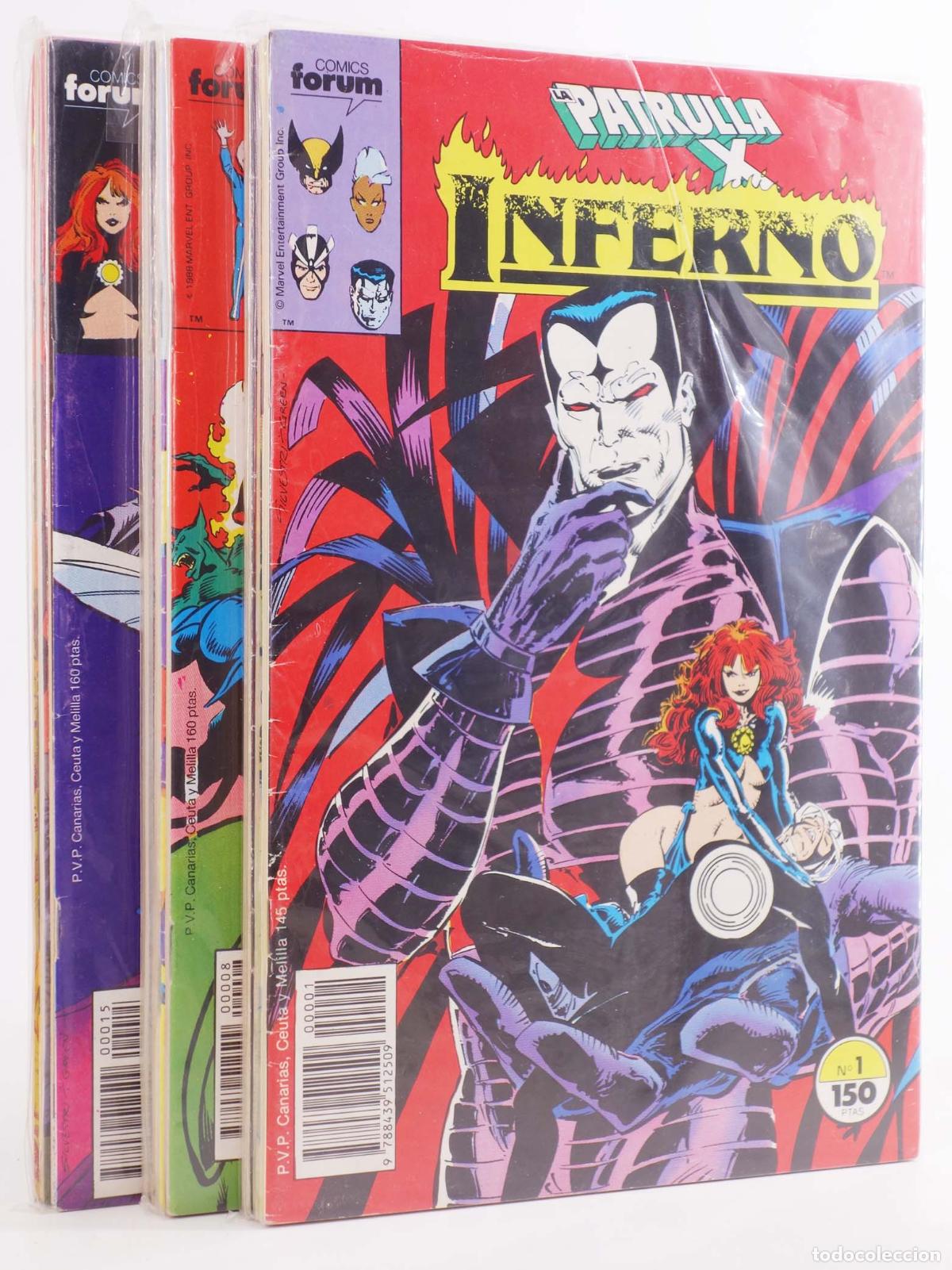 C&oacute;mics: PATRULLA X INFERNO 1 A 20. COMPLETA. Forum, 1989