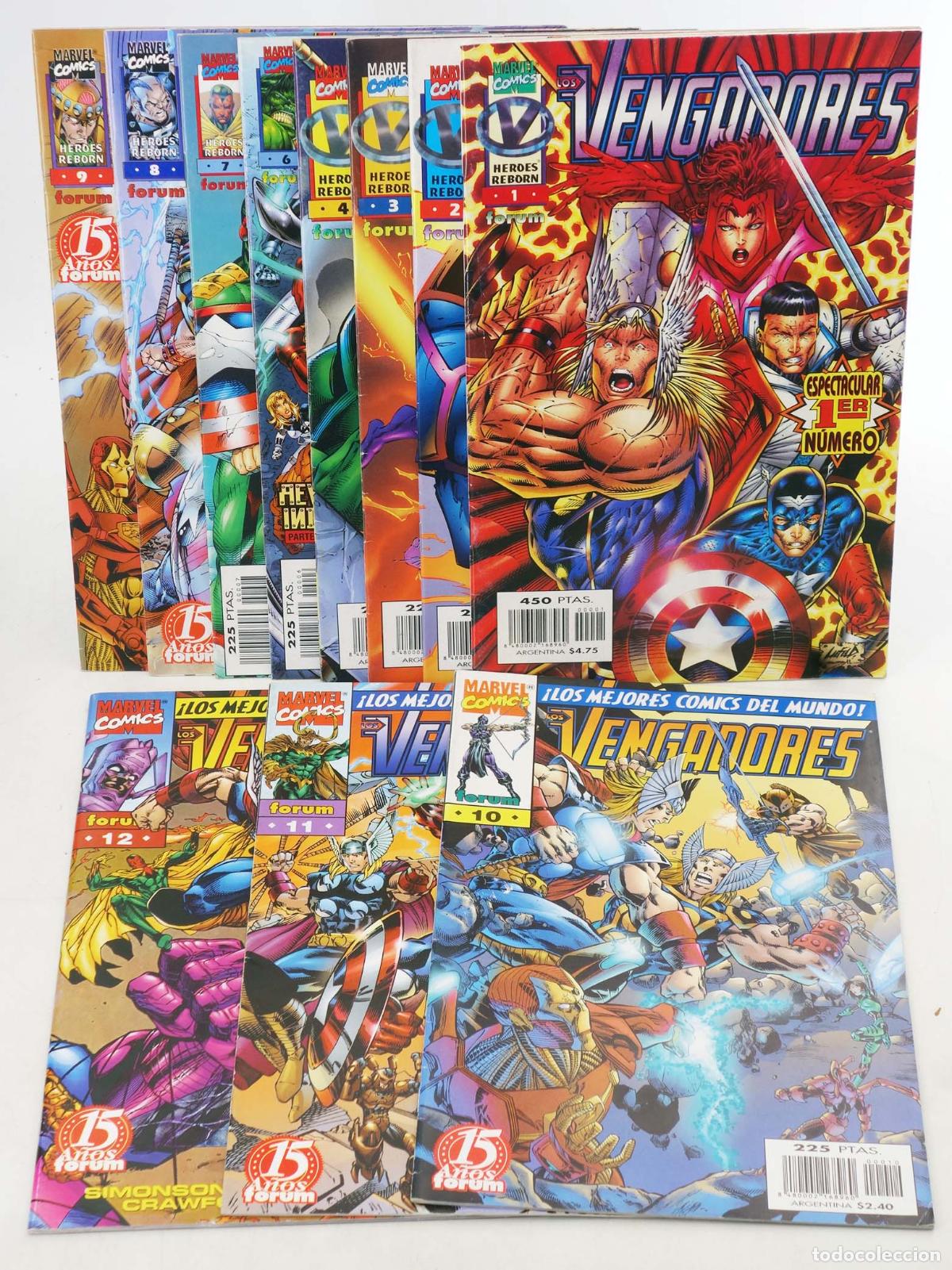 C&oacute;mics: VENGADORES VOL 3 HEROES REBORN 1 A 12. COMPLETA. Forum, 1997