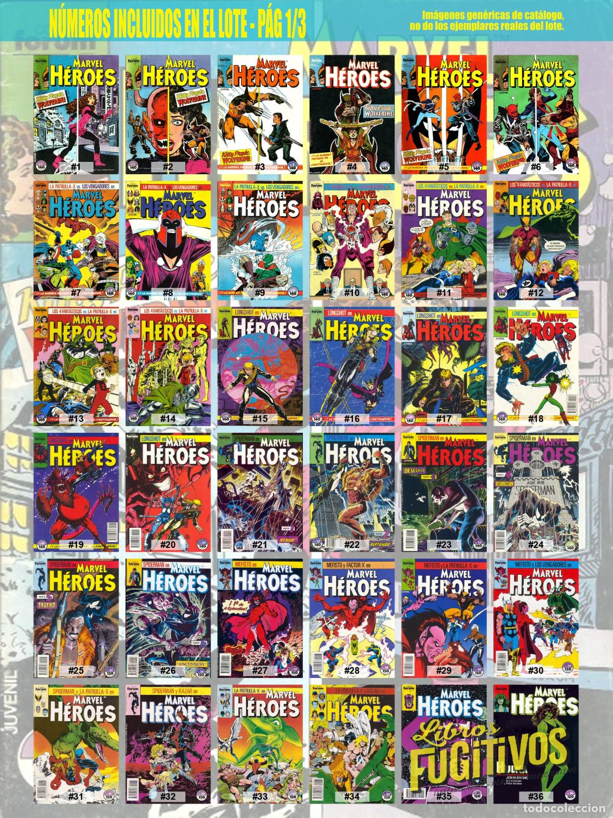 C&oacute;mics: MARVEL H&Eacute;ROES 1 A 84. COMPLETA. Forum, 1987 - Foto 3