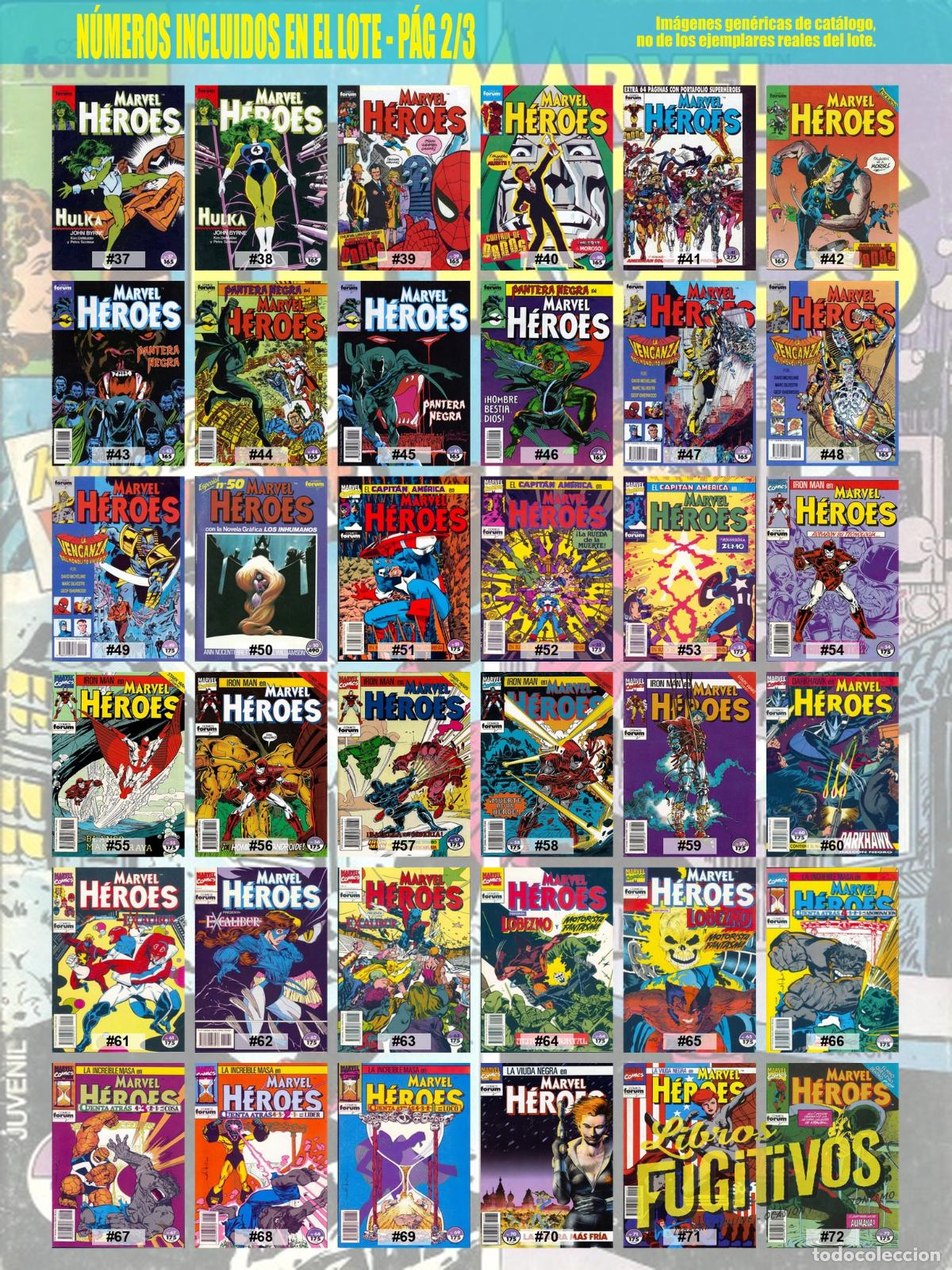 C&oacute;mics: MARVEL H&Eacute;ROES 1 A 84. COMPLETA. Forum, 1987 - Foto 4