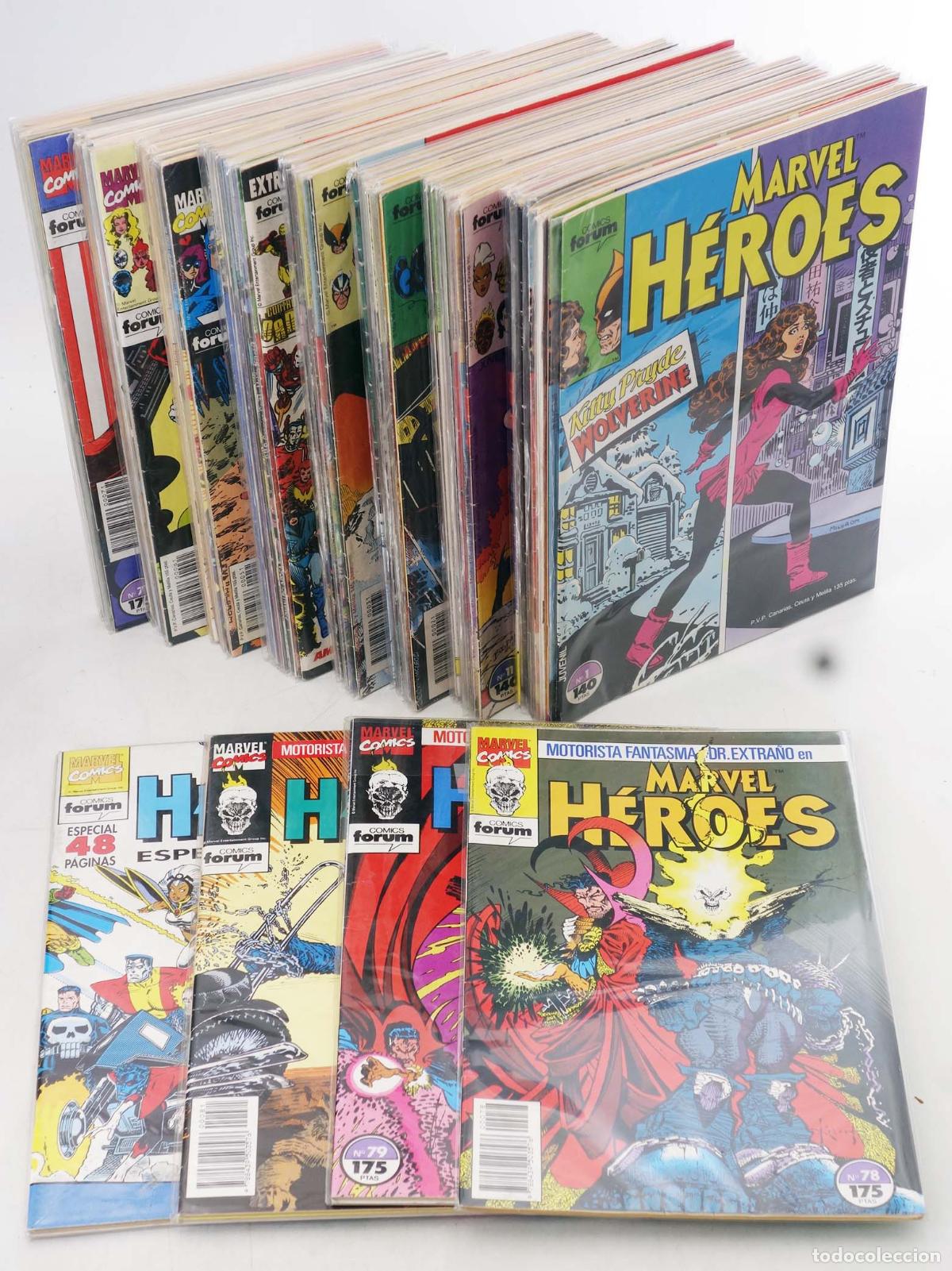 C&oacute;mics: MARVEL H&Eacute;ROES 1 A 84. COMPLETA. Forum, 1987