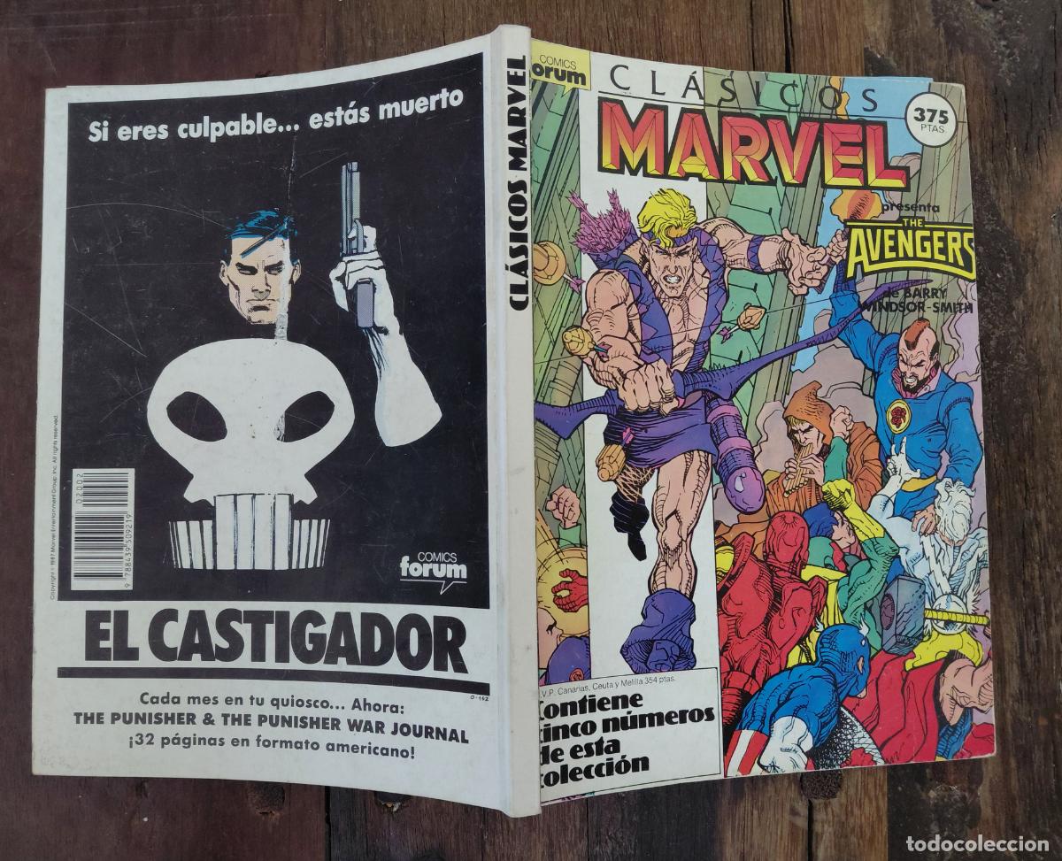 C&oacute;mics: Cl&aacute;sicos Marvel Forum Retapado N&ordm; 6 al 10 Vengadores Caballero Luna Furia
