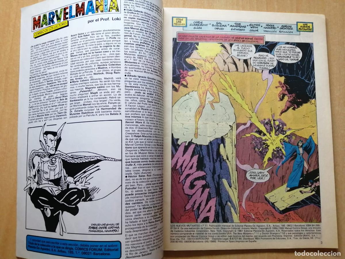 C&oacute;mics: Marvel Comic LOS NUEVOS MUTANTES 11, volumen 1, 1986, Forum - Foto 3