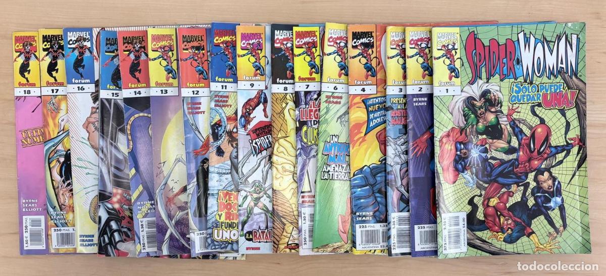 C&oacute;mics: LOTE DE 16 C&Oacute;MICS SPIDER WOMAN N&ordm;1-18 (FALTAN N&ordm; 5 Y 10). FORUM, 1999