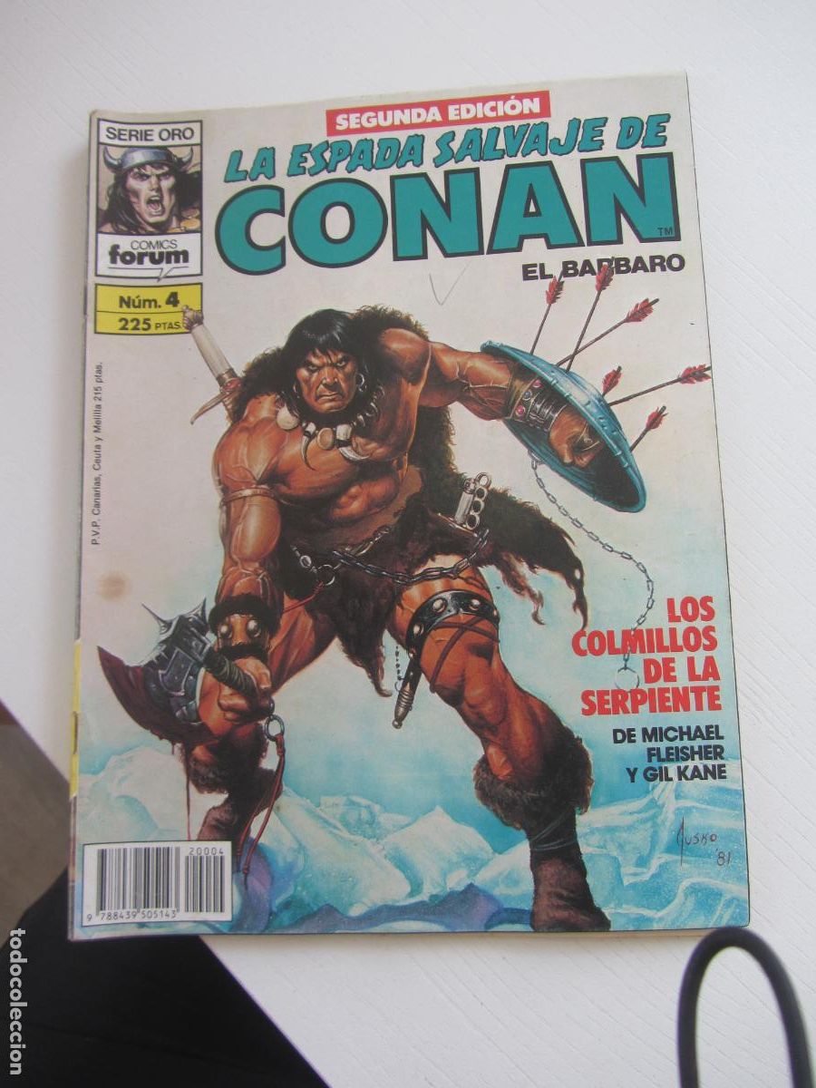 C&oacute;mics: LA ESPADA SALVAJE DE CONAN EL BARBARO N&ordm; 4 SERIE ORO. FORUM arx158