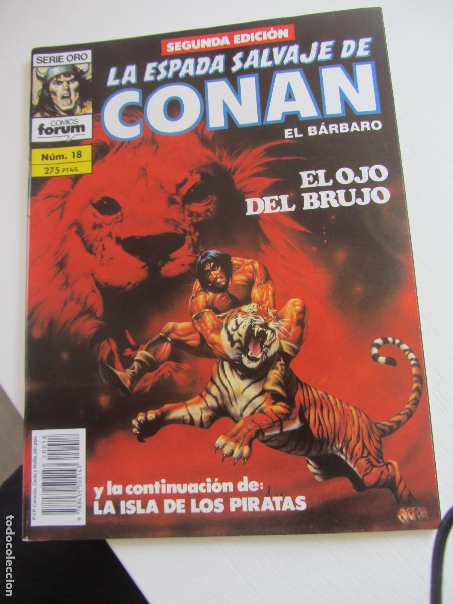 C&oacute;mics: LA ESPADA SALVAJE DE CONAN EL BARBARO N&ordm; 18 SERIE ORO. FORUM arx158