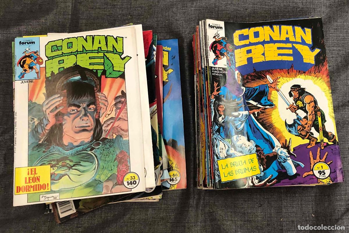 C&oacute;mics: CONAN REY N&ordm; 1 AL 66, CASI COMPLETA. FALTAN N&ordm; 5, 35 Y 65. FORUM 1984