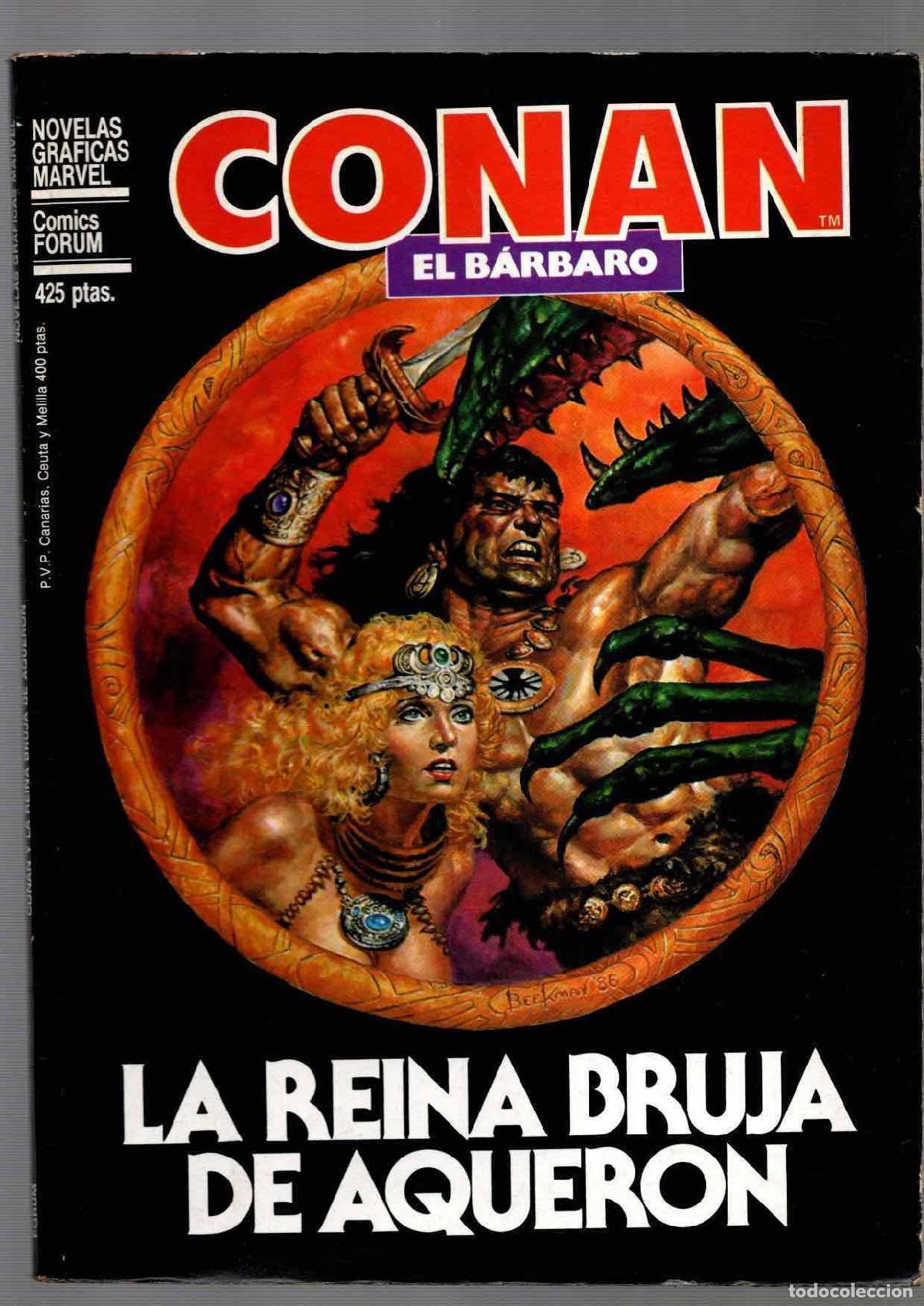C&oacute;mics: CONAN EL BARBARO LA REINA BRUJA DE AQUERON. FORUM PLANETA 1986