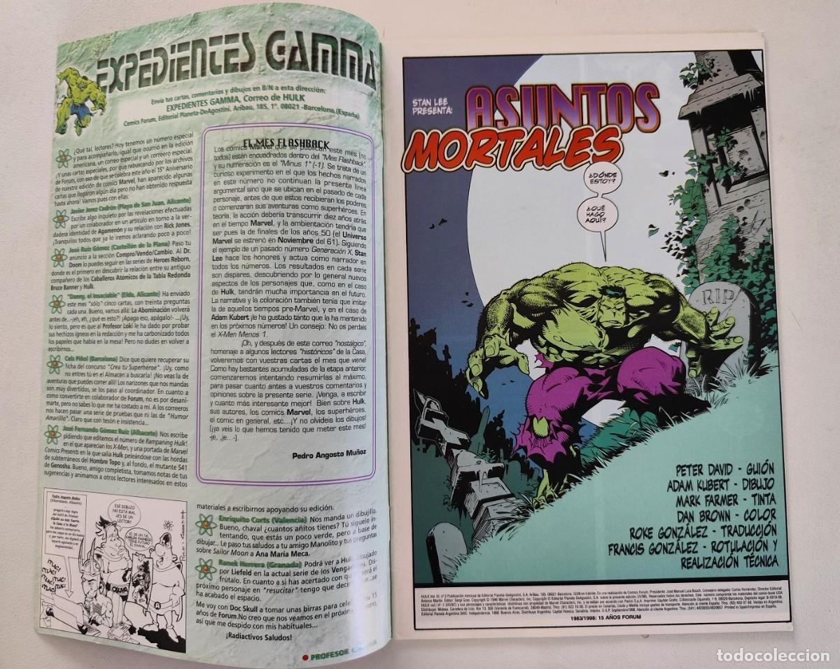 C&oacute;mics: HULK Vol.3 El Increible Hulk # 2 - FLASHBACK (Peter David, Adam Kubert) ~ MARVEL/FORUM (1998) - Foto 2