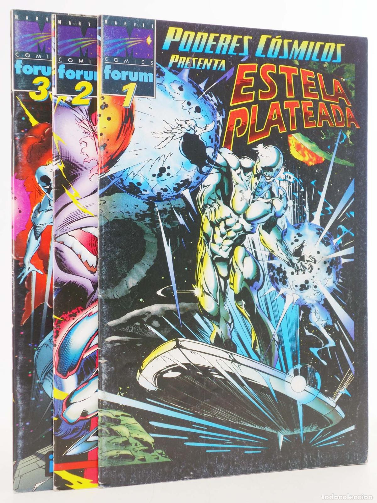 C&oacute;mics: PODERES C&Oacute;SMICOS VOL. 3 PRESENTA A ESTELA PLATEADA 1 A 3. COMPLETA. Forum, 1996