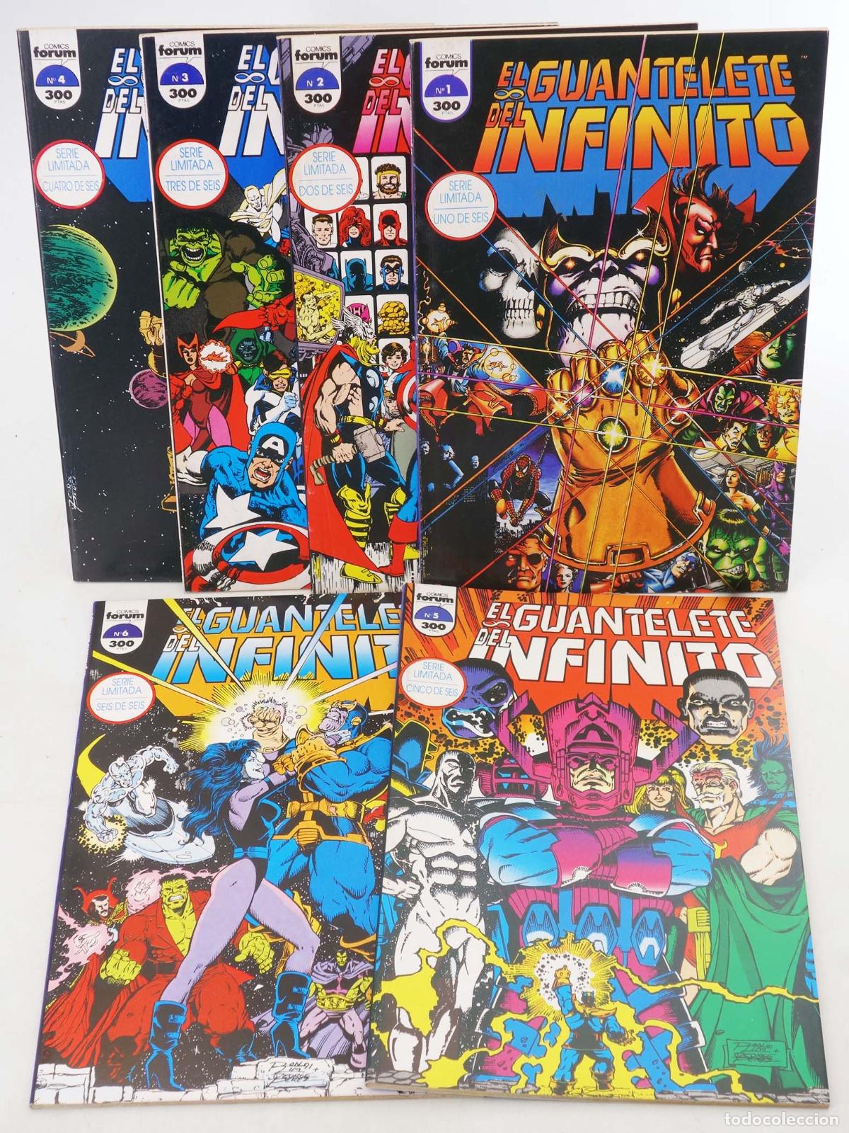 C&oacute;mics: EL GUANTELETE DEL INFINITO 1 A 6. COMPLETA. Forum, 1992