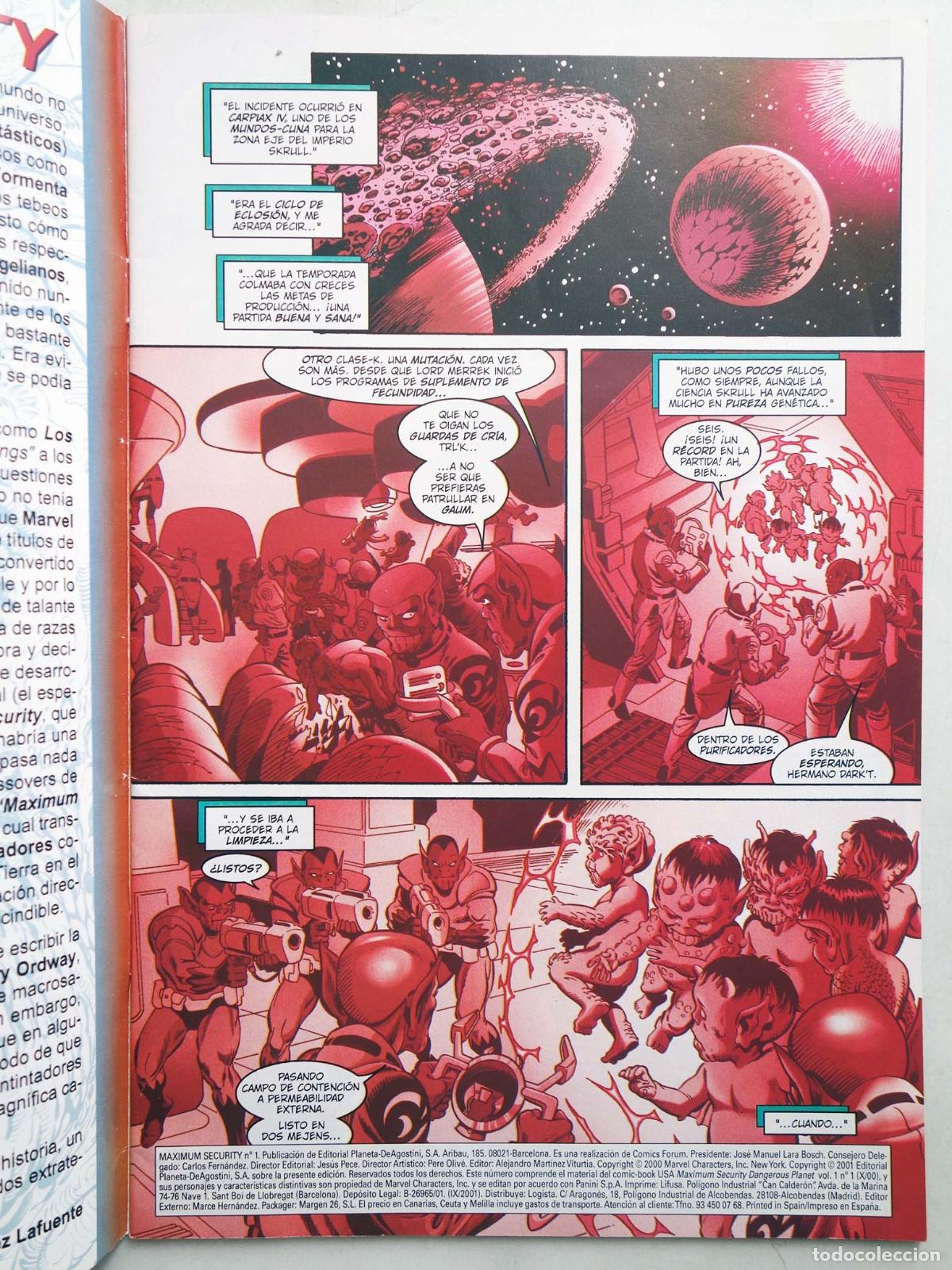 C&oacute;mics: MAXIMUM SECURITY 1 A 4. COMPLETA, M&Aacute;S DOS EXTRAS. Forum, 2001 - Foto 6