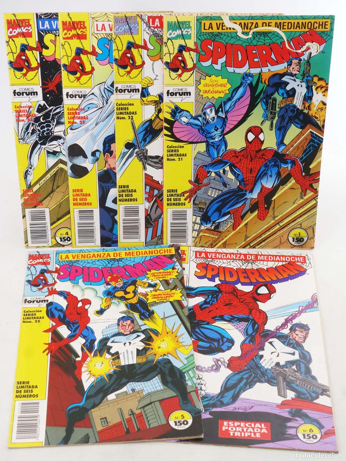 C&oacute;mics: SERIES LIMITADAS 21 A 26. SPIDERMAN LA VENGANZA DE MEDIANOCHE 1 A 6 COMPLETA. Forum, 1993