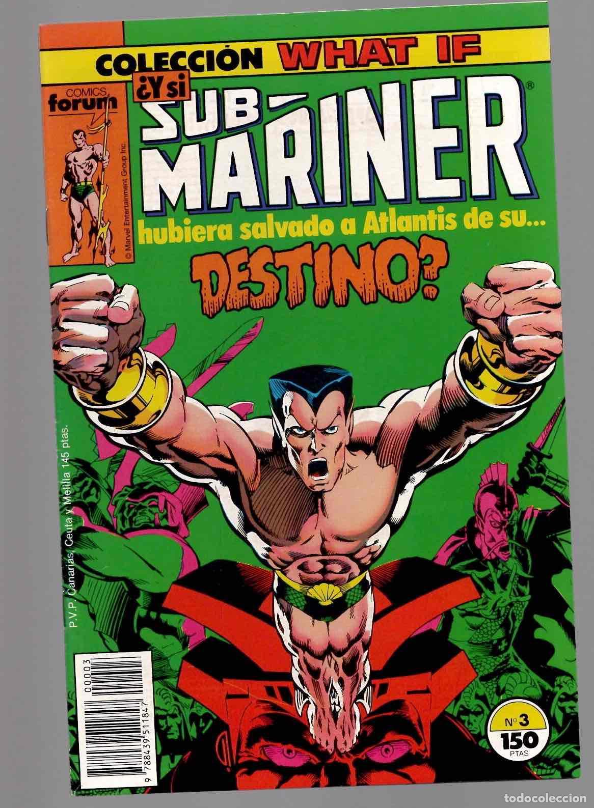 C&oacute;mics: COLECCION WHAT IF 3 &iquest;Y SI SUB-MARINER HUBIERA SALVADO A ATLANTIS DE SU DESTINO? CON POSTER