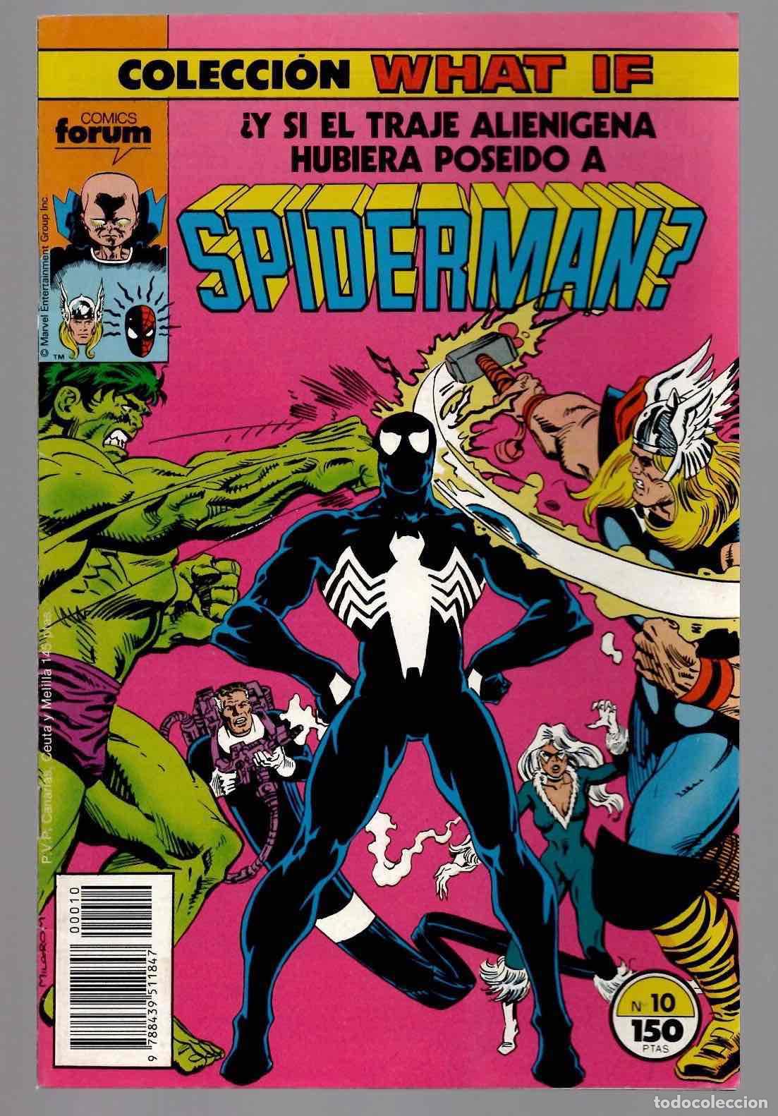 C&oacute;mics: COLECCION WHAT IF 10 &iquest;Y SI EL TRAJE ALIENIGENA HUBIERA POSEIDO A SPIDERMAN? CON POSTER.