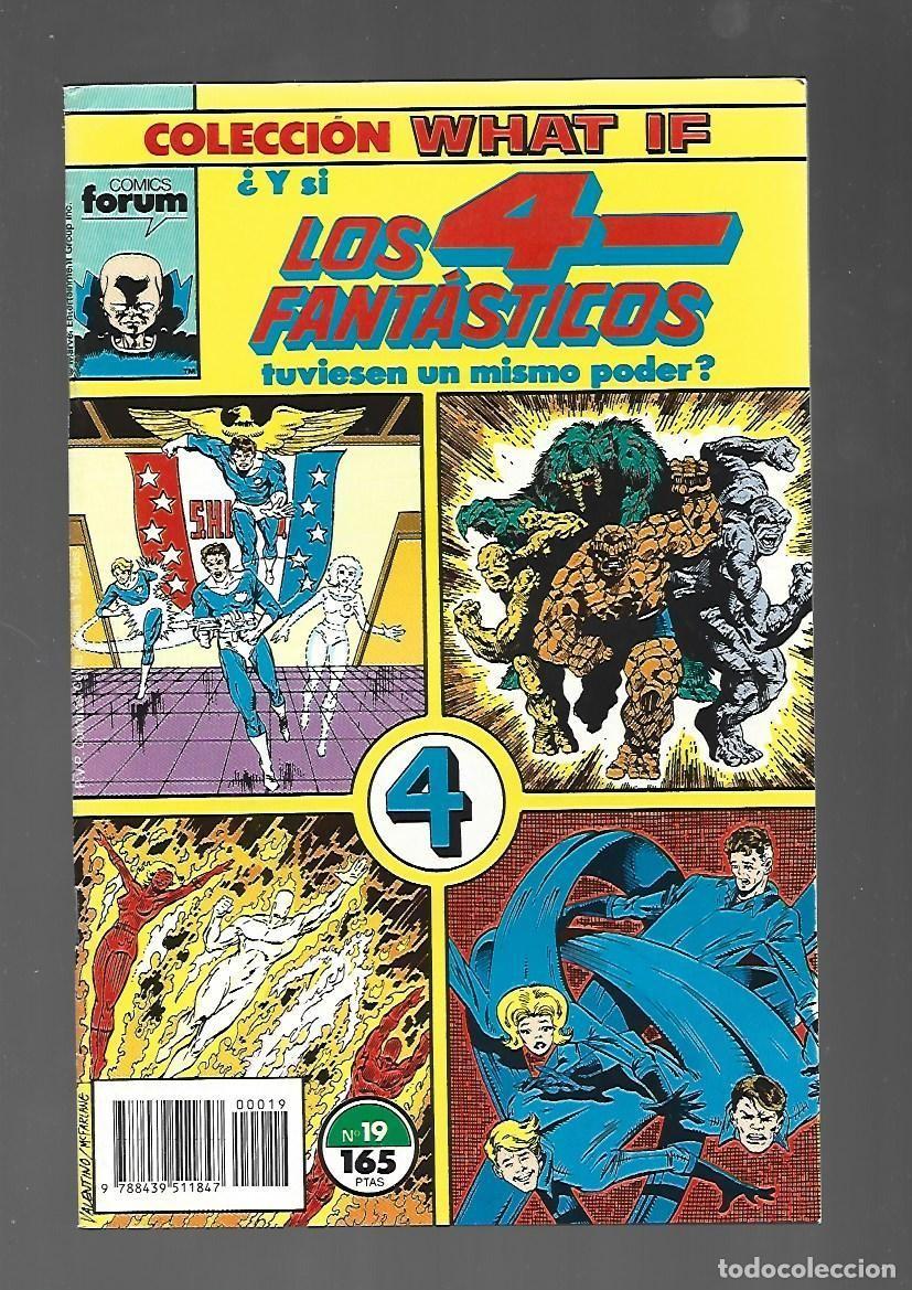 C&oacute;mics: What If, 19: &iquest; Y si los 4 fant&aacute;sticos tubiesen un mismo poder?, 1990, Forum. Con poster. Muy buen es